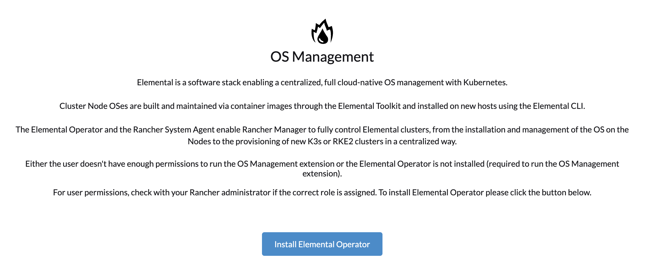 Schaltfläche zum Bereitstellen des Elemental-Operators