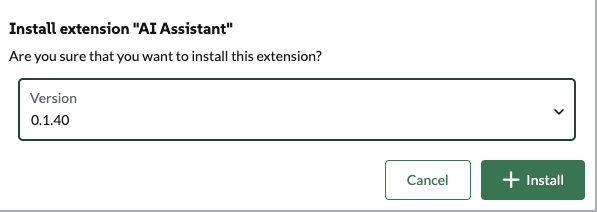Select a version or use the latest.