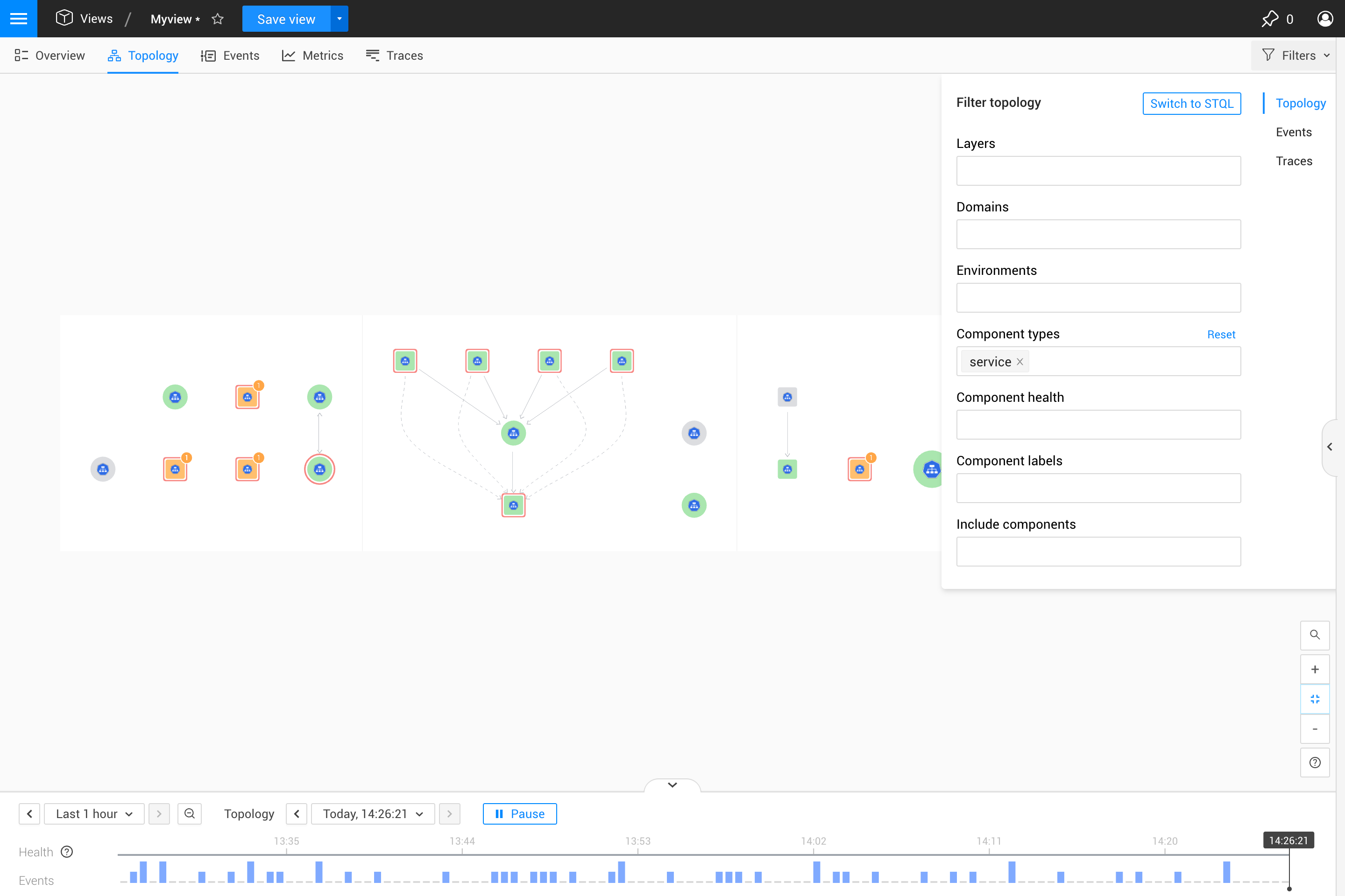 Filtros de visualização