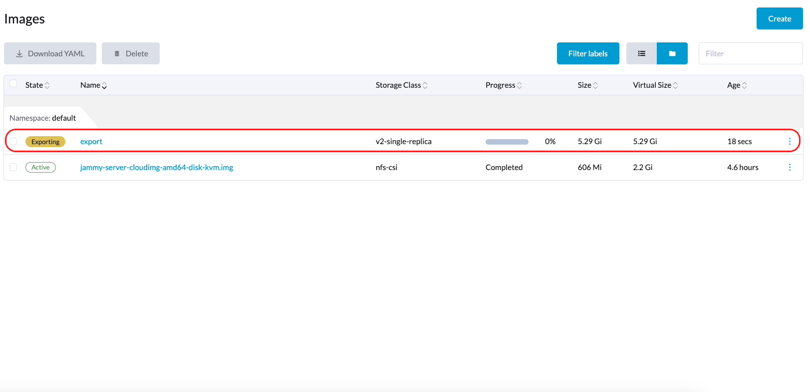 convert pvc to image stuck