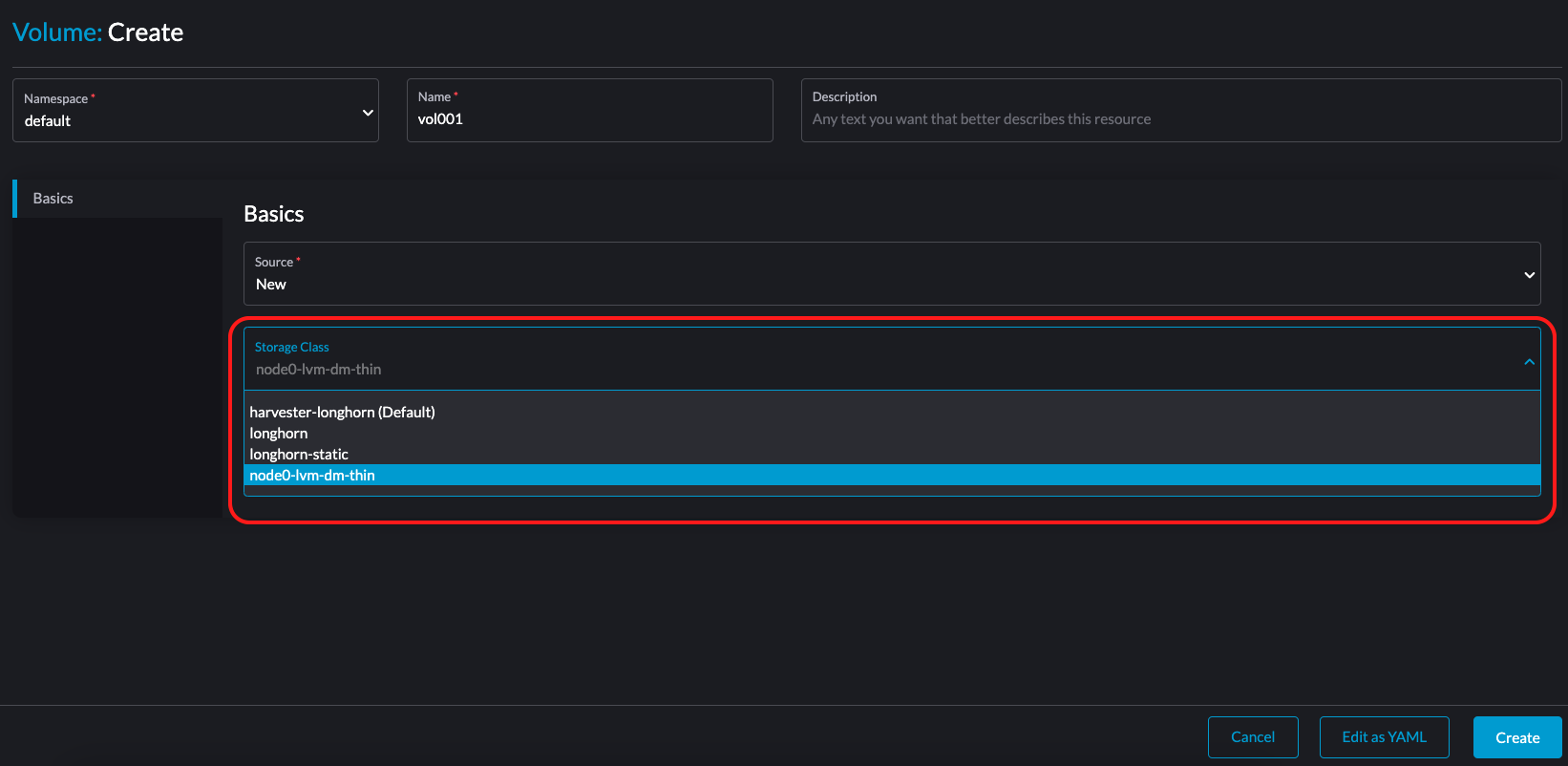 create lvm volume 01