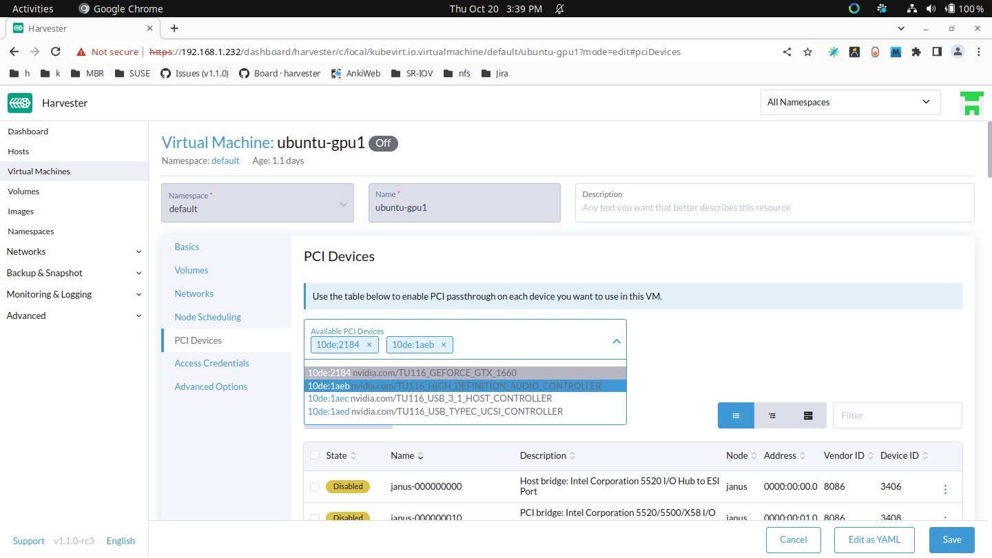 vm pcidevices attach