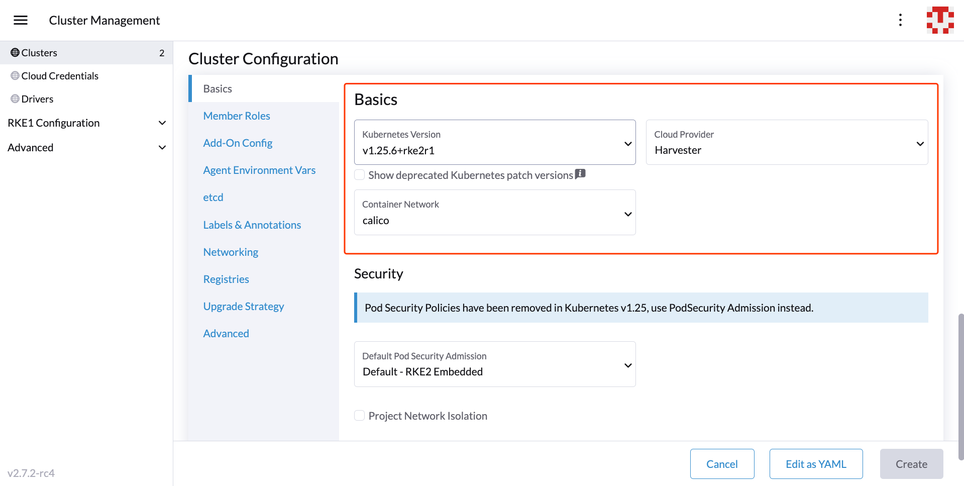 create rke2 harvester cluster 3