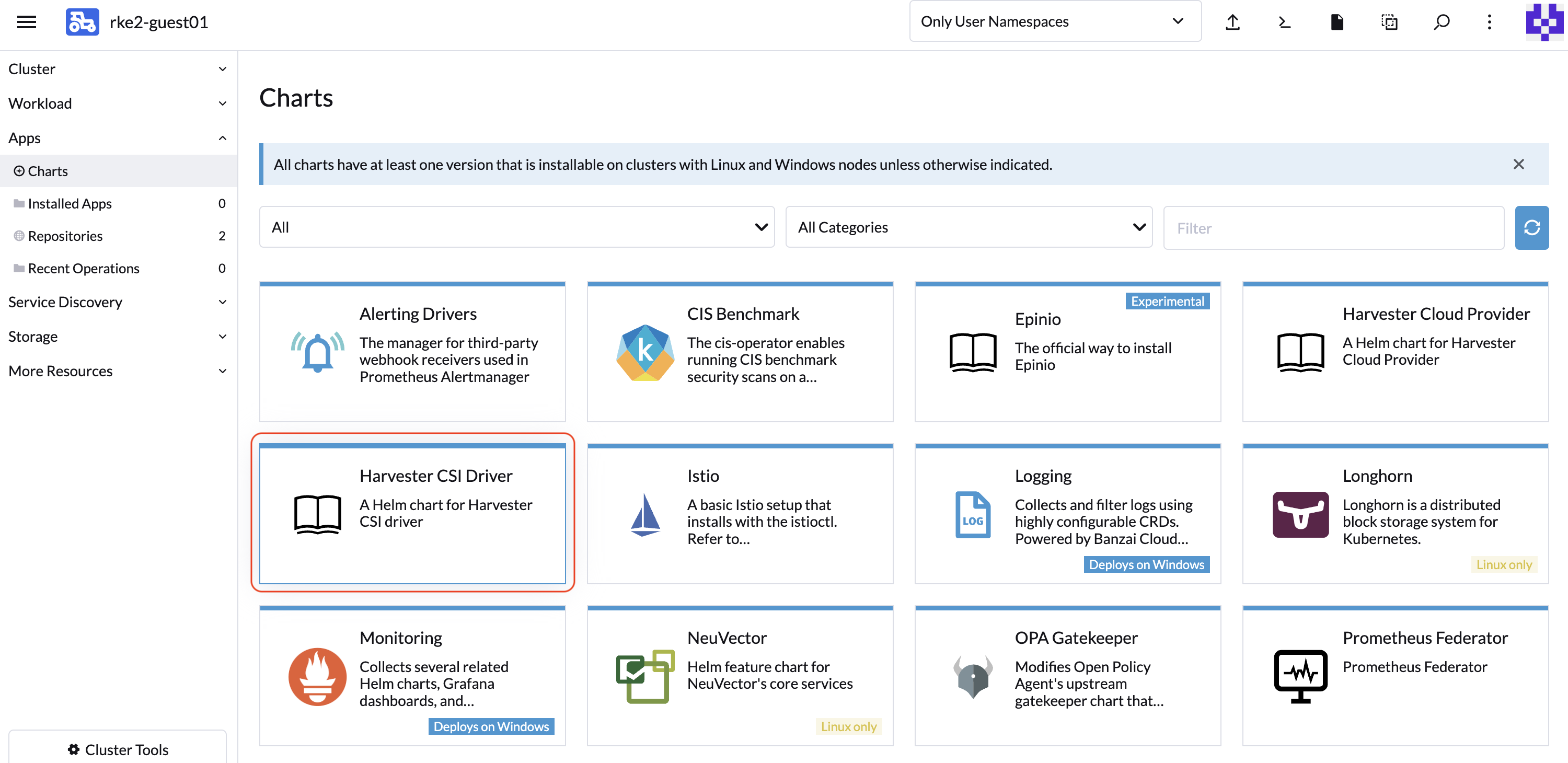 install csi rancher marketplace