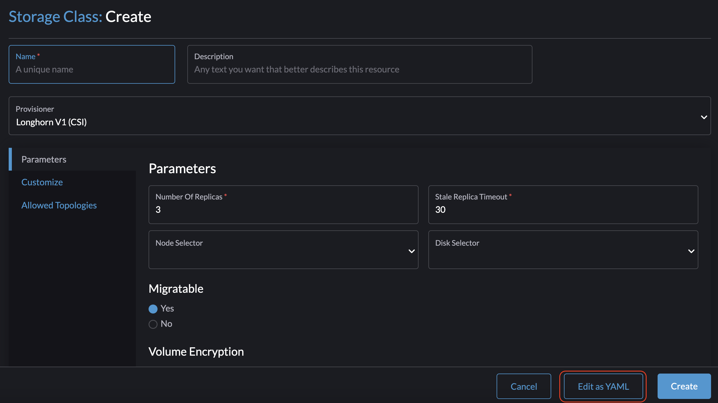 create rwx sc host cluster 01