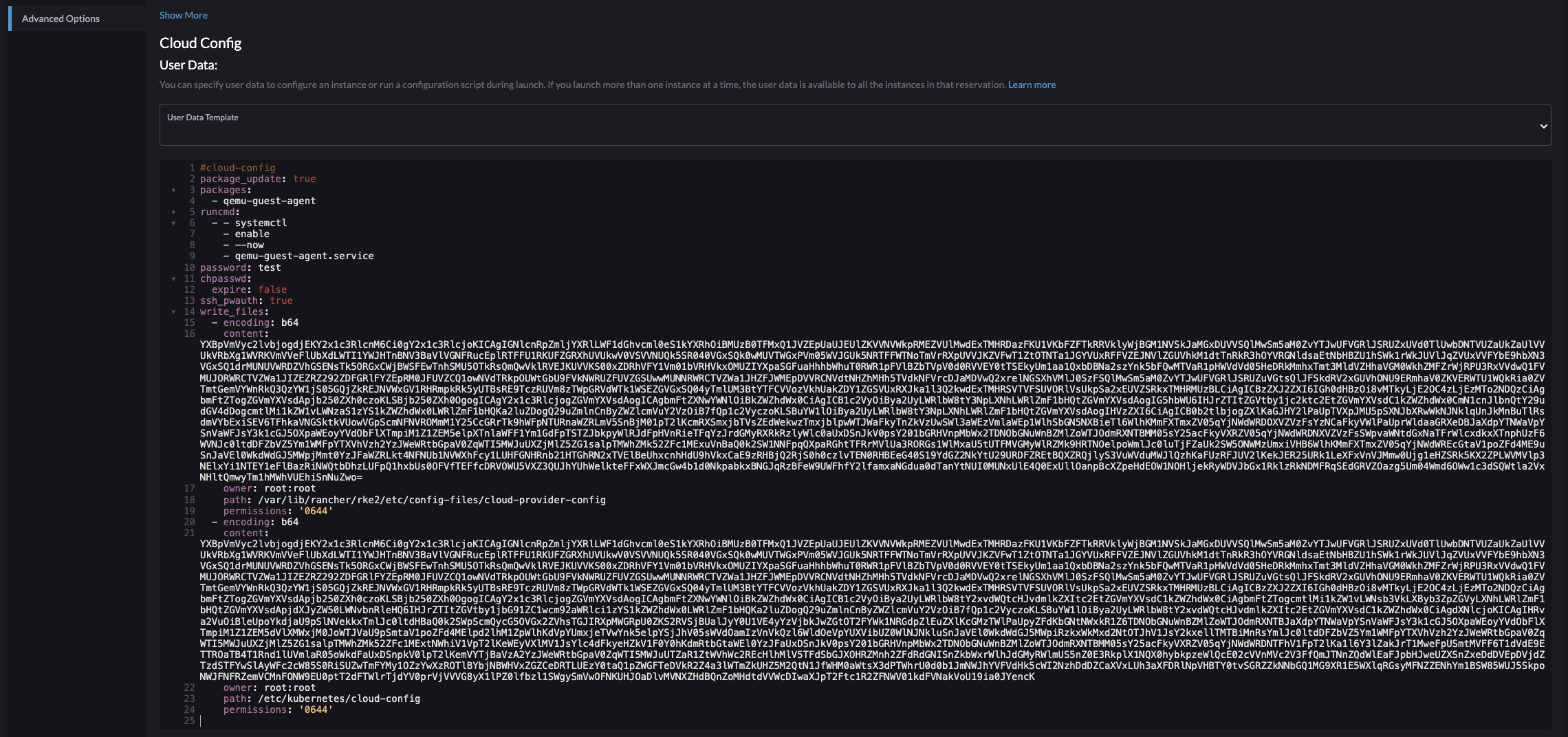 VM with cloud-config