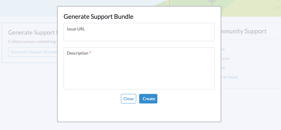 harvester sb support modal