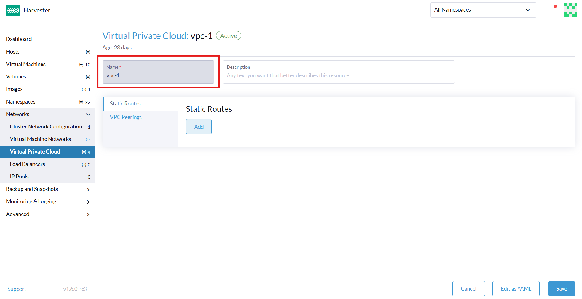 Creating a VPC