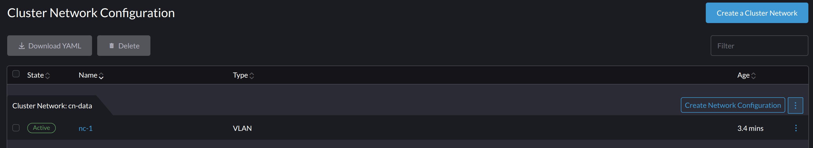 Sample network configuration