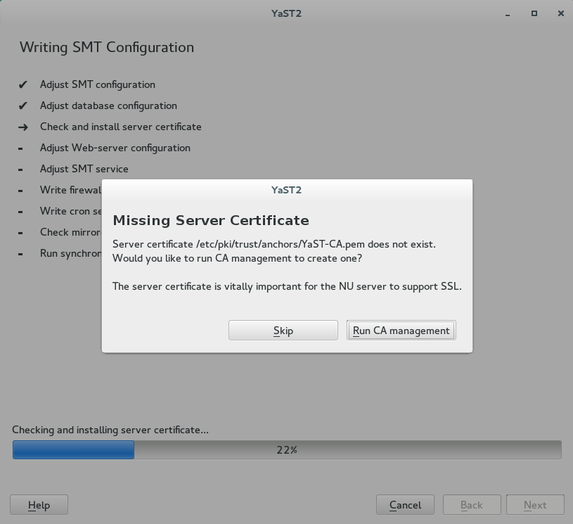 Missing Server Certificate Missing Server Certificate