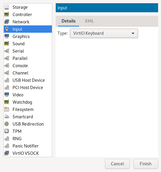 Add a new input device Add a new input device