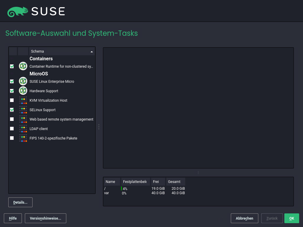 Software-Konfiguration Software-Konfiguration