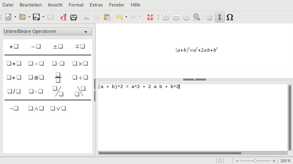 Mathematische Formeln in LibreOffice Math