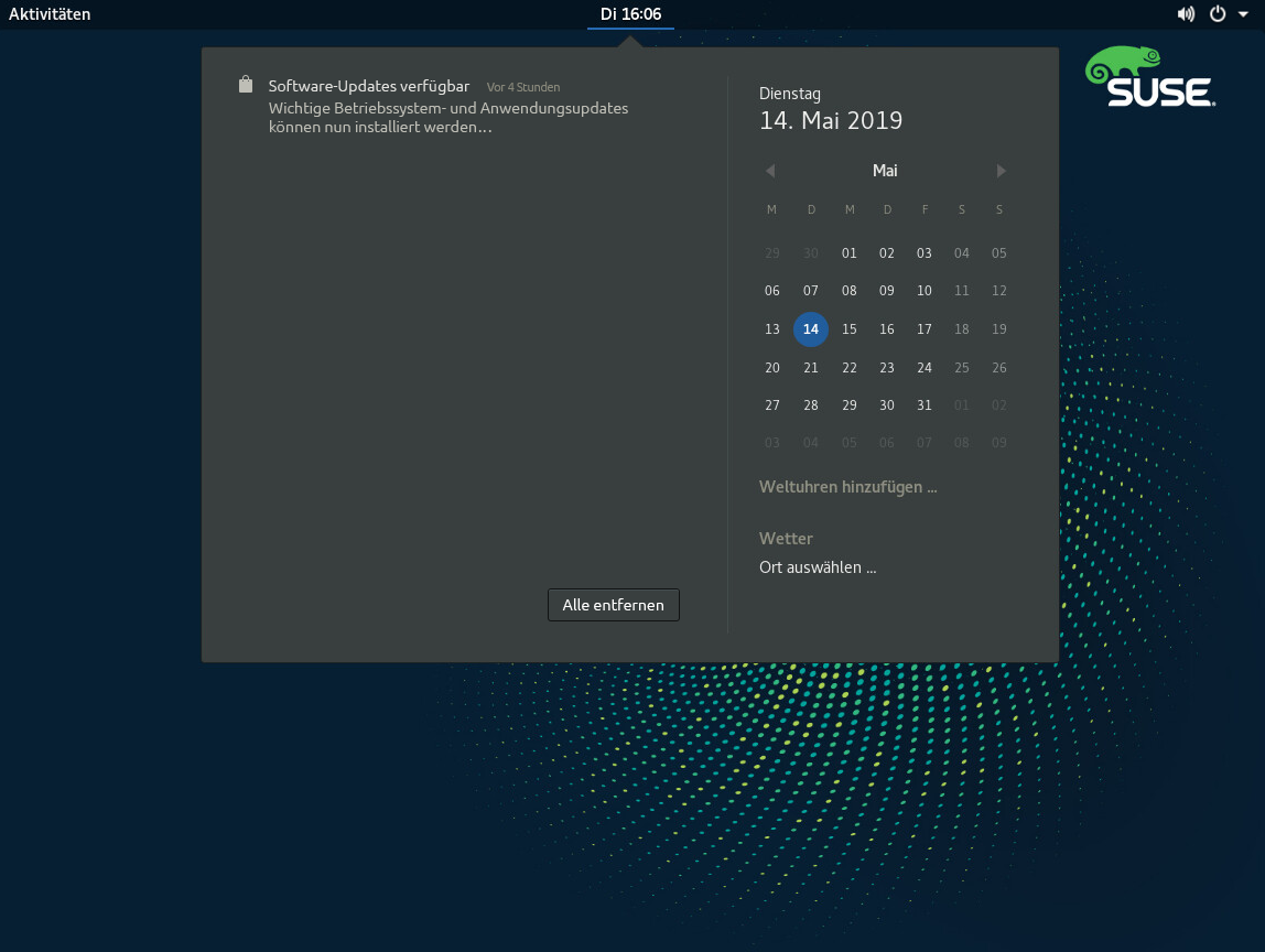 Aktualisierungsbenachrichtigung auf dem GNOME-Desktop