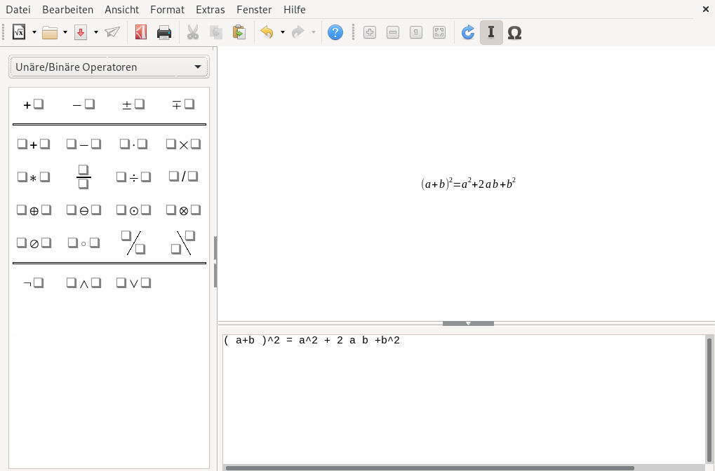 Mathematische Formeln in LibreOffice Math