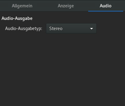 Audio-Einstellungen für GNOME Videos