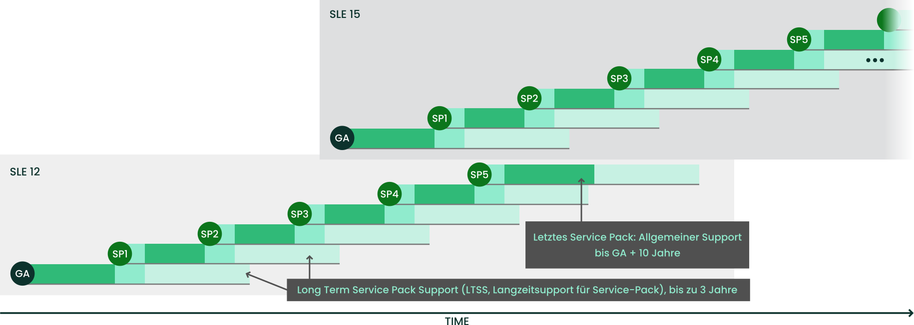 Langfristiger Service Pack-Support
