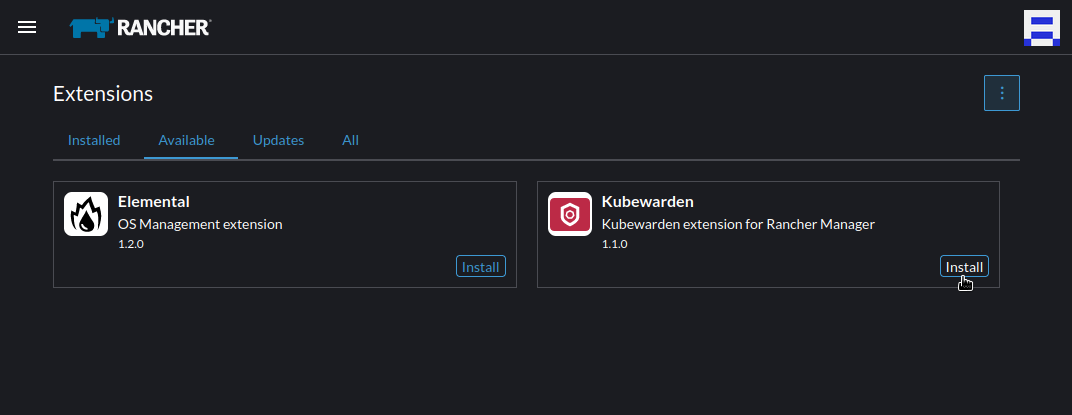 Installer Admission Controller