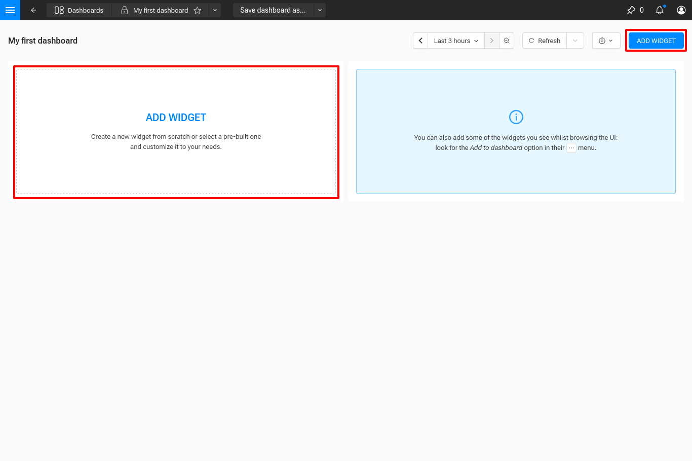 Diferentes maneras de añadir un widget