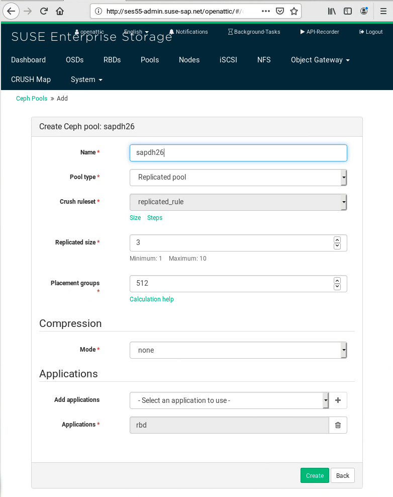 openattic pool openattic pool