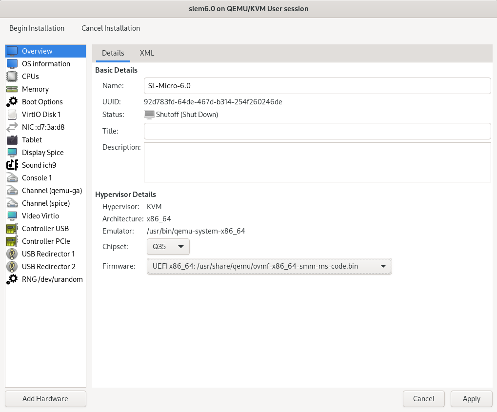 Set UEFI firmware for the encrypted SUSE Linux Micro image Set UEFI firmware for the encrypted SUSE Linux Micro image