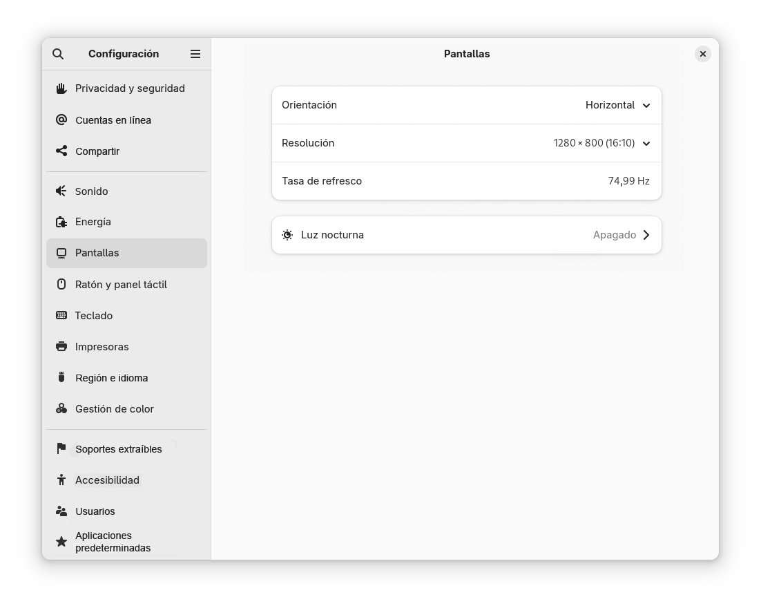 Diálogo de configuración de un solo monitor Diálogo de configuración de un solo monitor