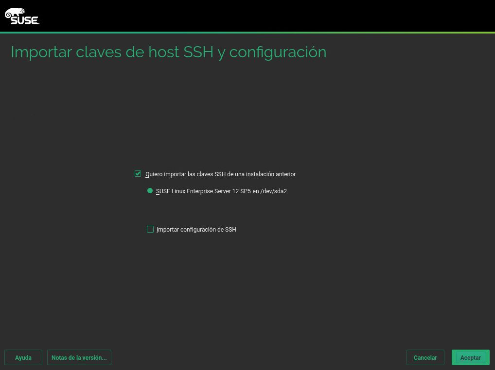 Importar claves de host SSH y configuración