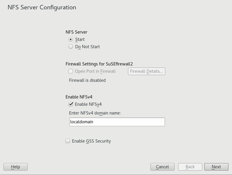 NFS Server Configuration Tool