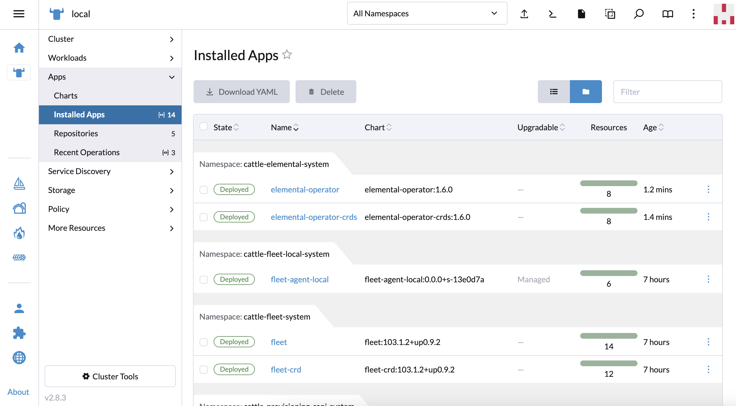 Install SUSE® Rancher Prime OS Manager operator screenshot 3