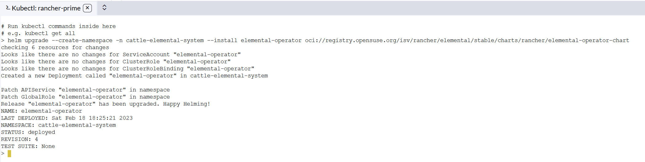 SUSE® Rancher Prime OS Manager operator install