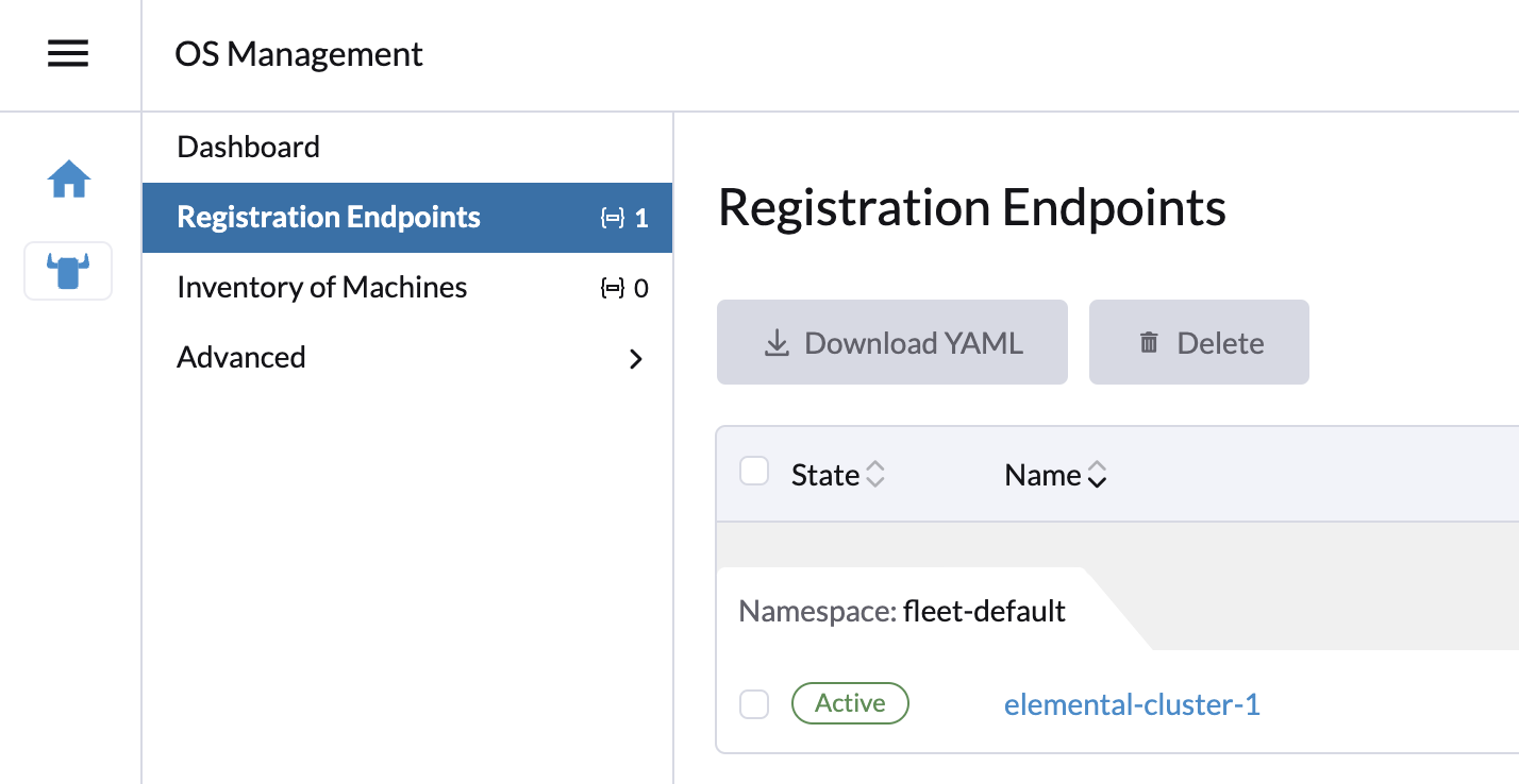 Machine enregistrée dans les points de terminaison d’enregistrement