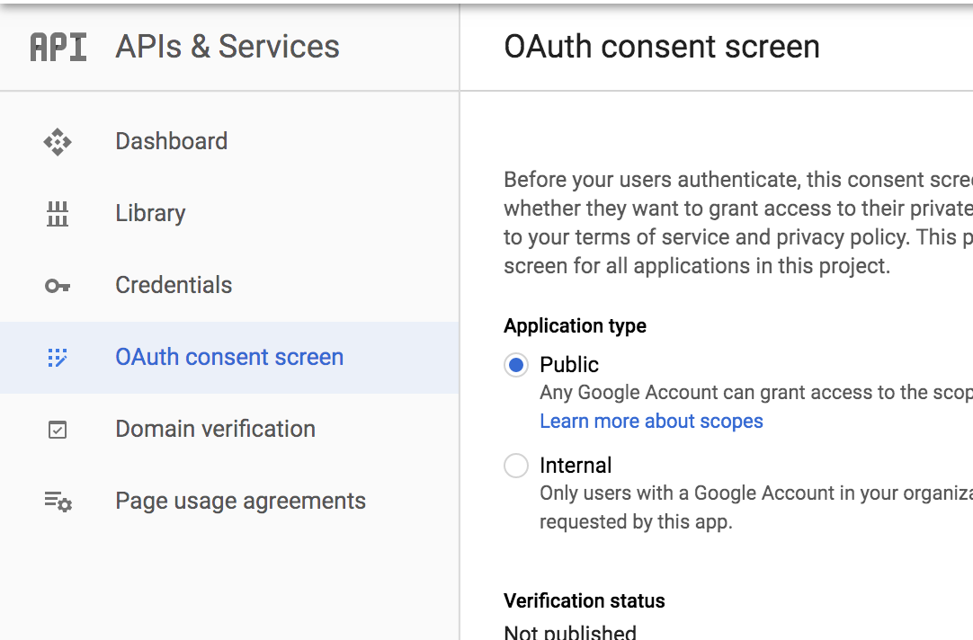 OAuth Consent Screen