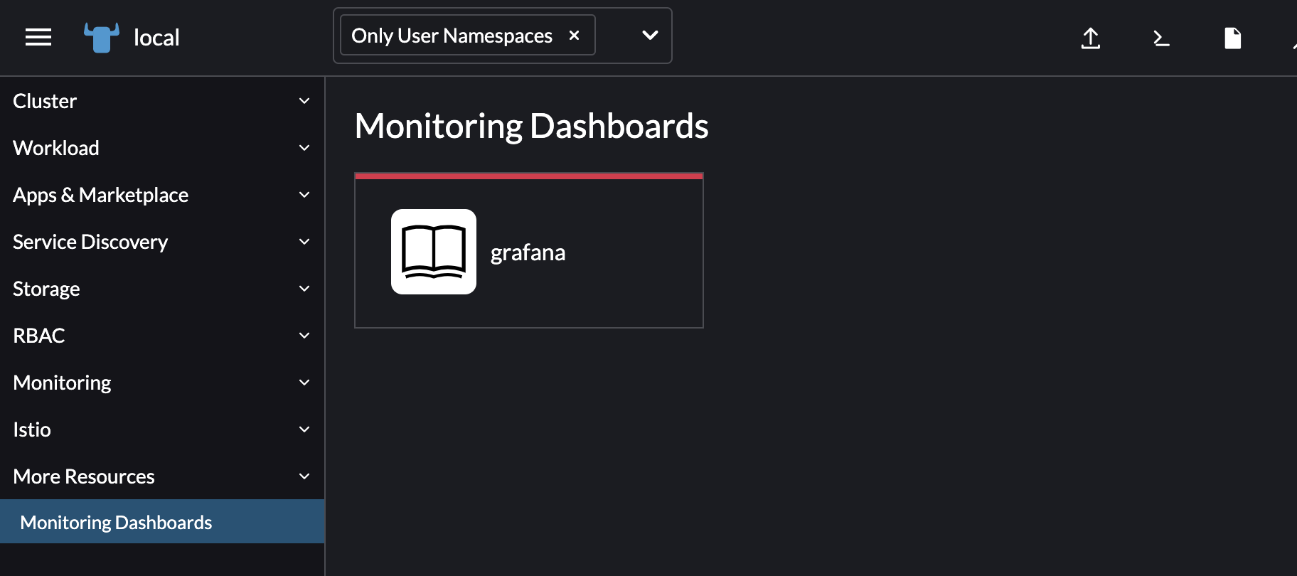 Screenshot of Grafana Link