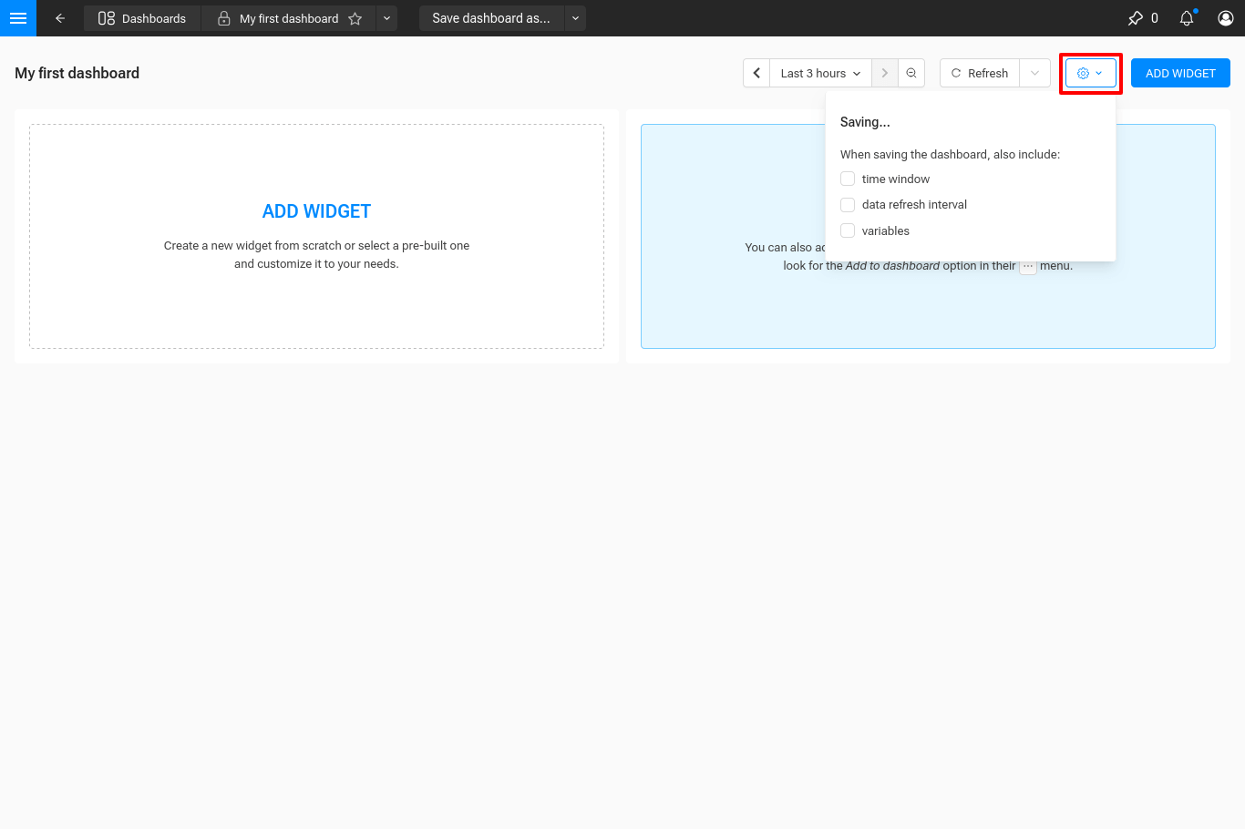Editar configuraciones del panel
