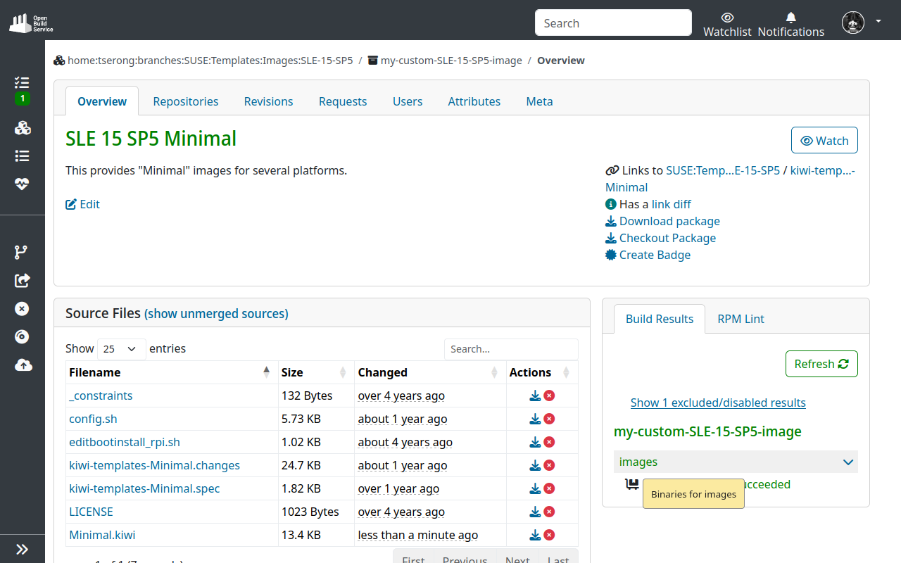 custom vm 10 binaries link