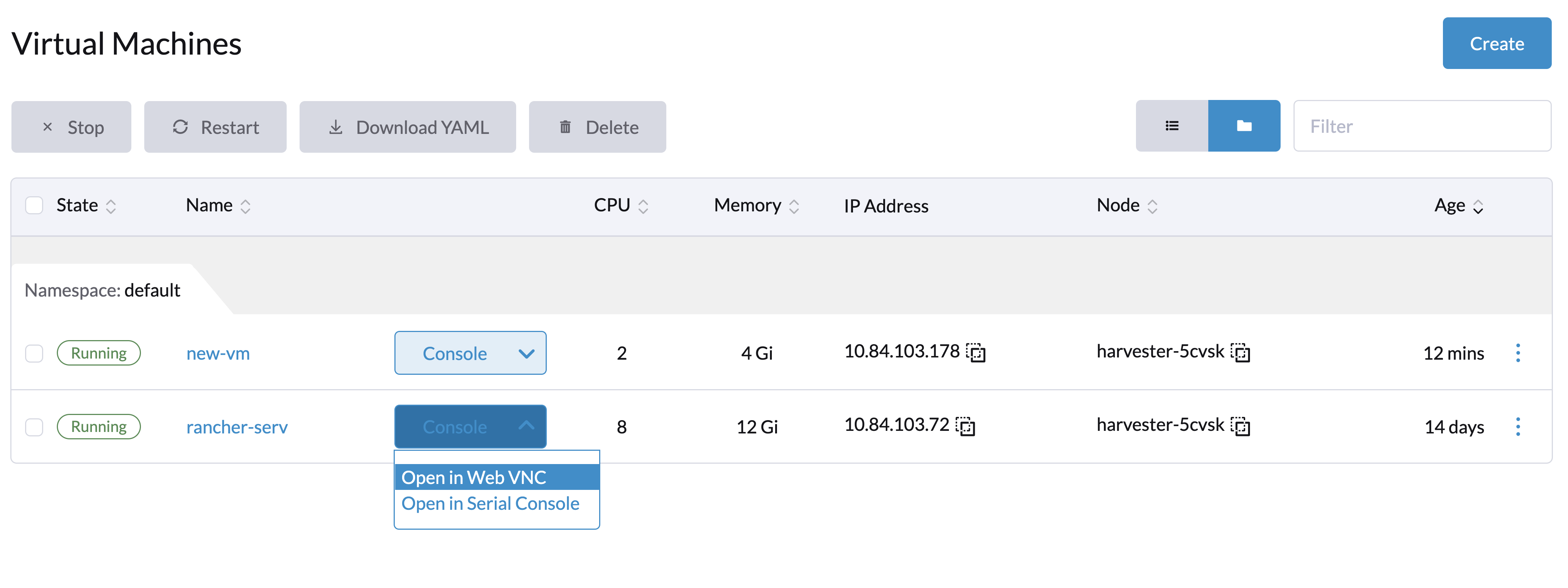 access to vm