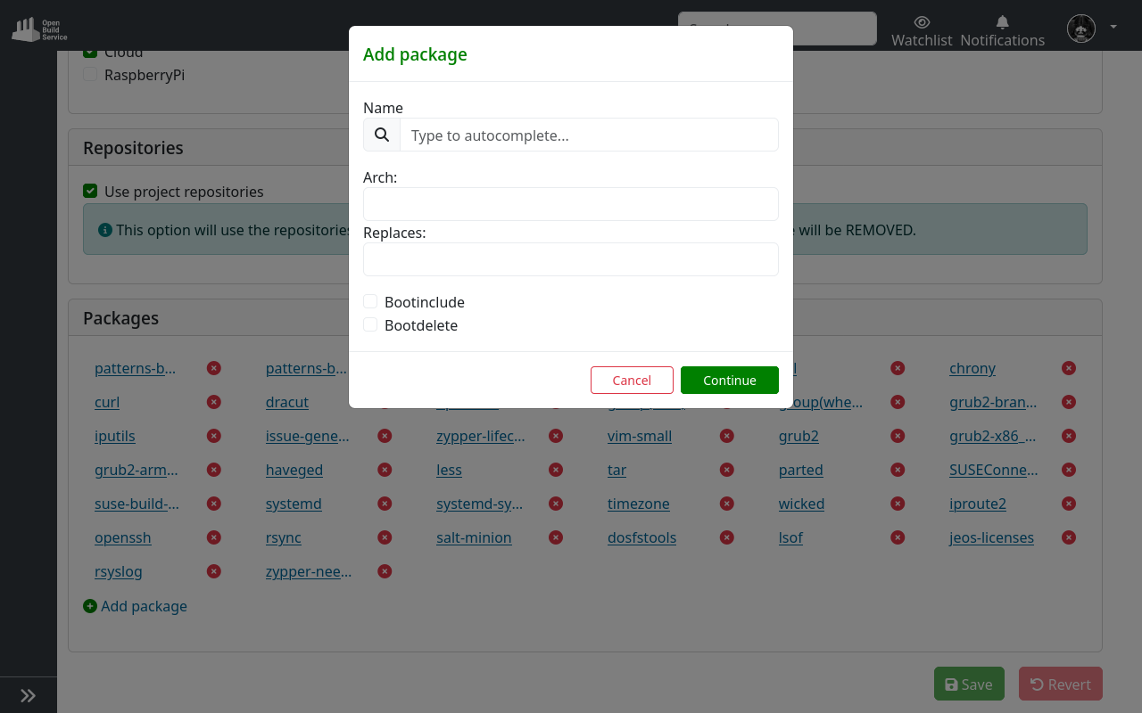 custom vm 05 image software add package