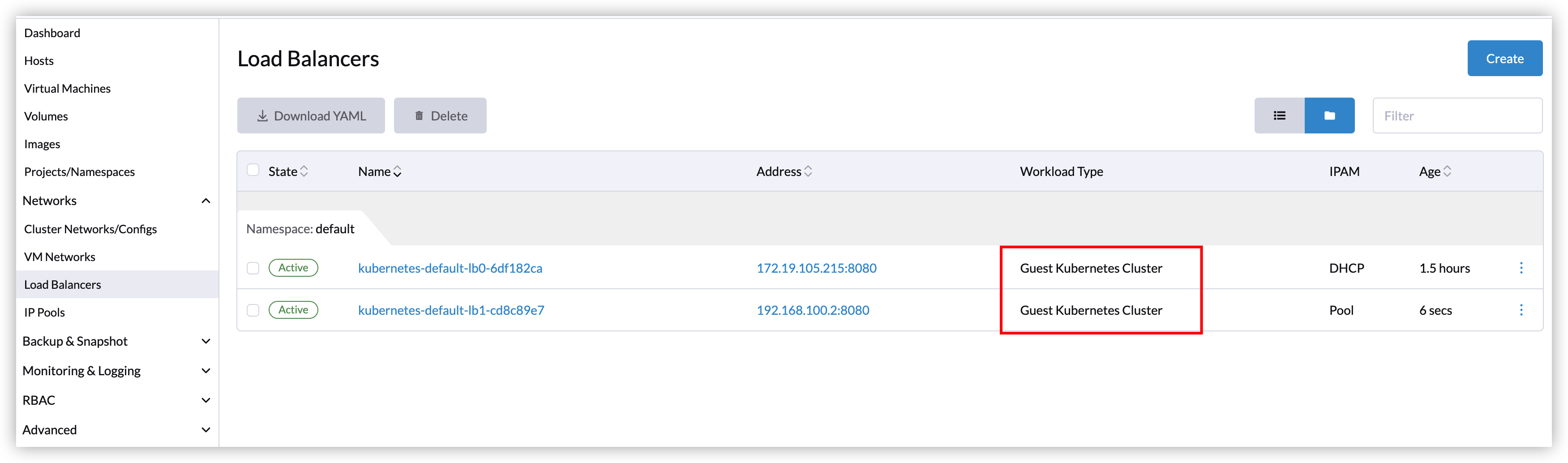 guest kubernetes cluster lb