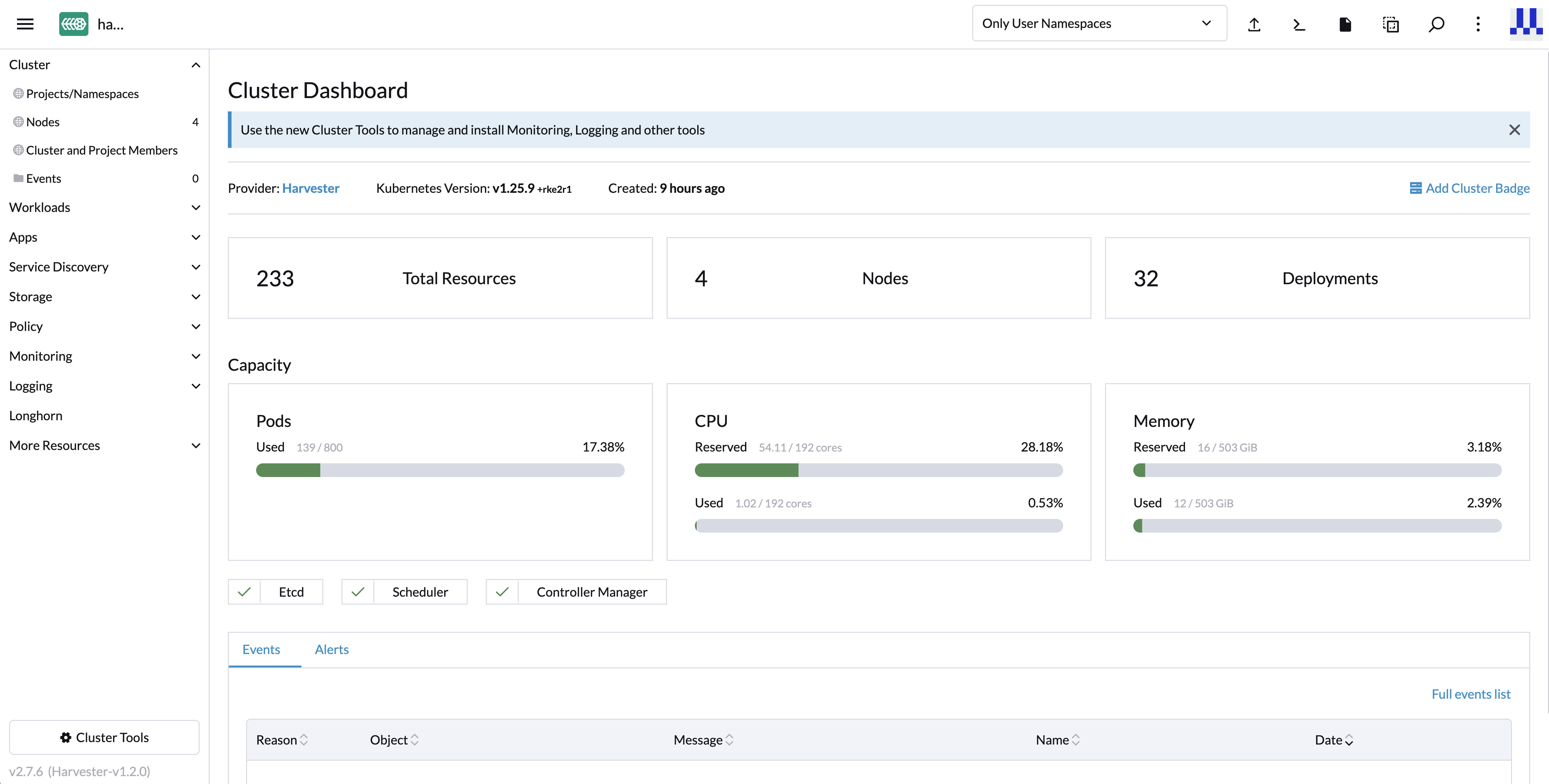 harvester-container-dashboard