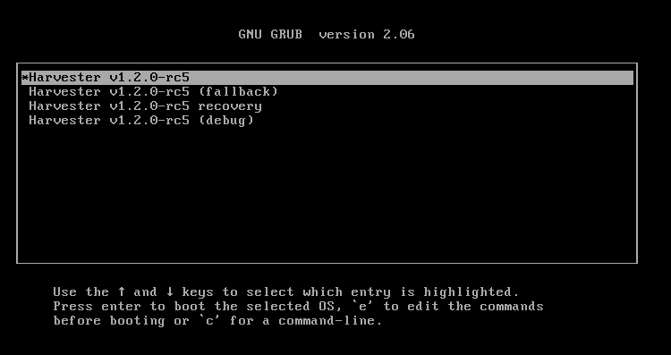 grub menu