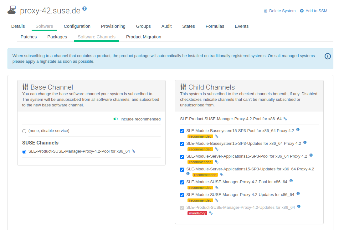 sles15 proxy channels