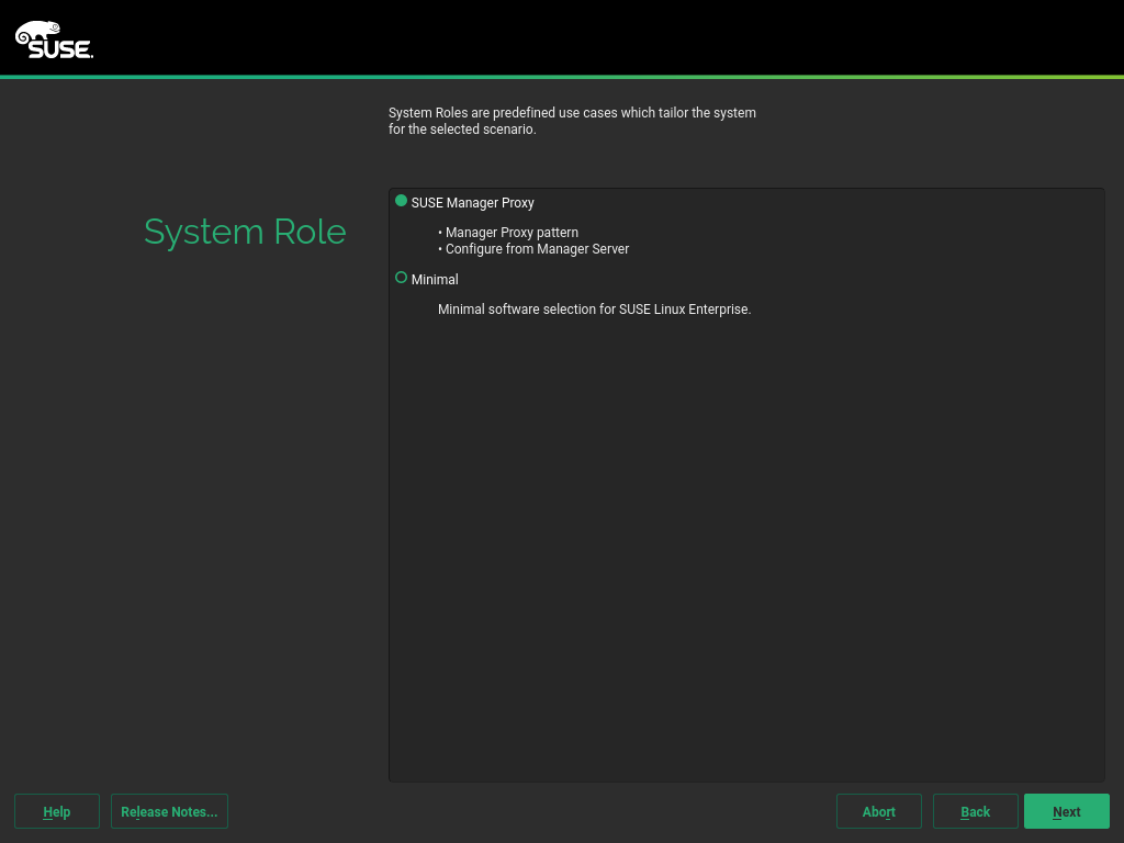 unifiedinstaller system role branch