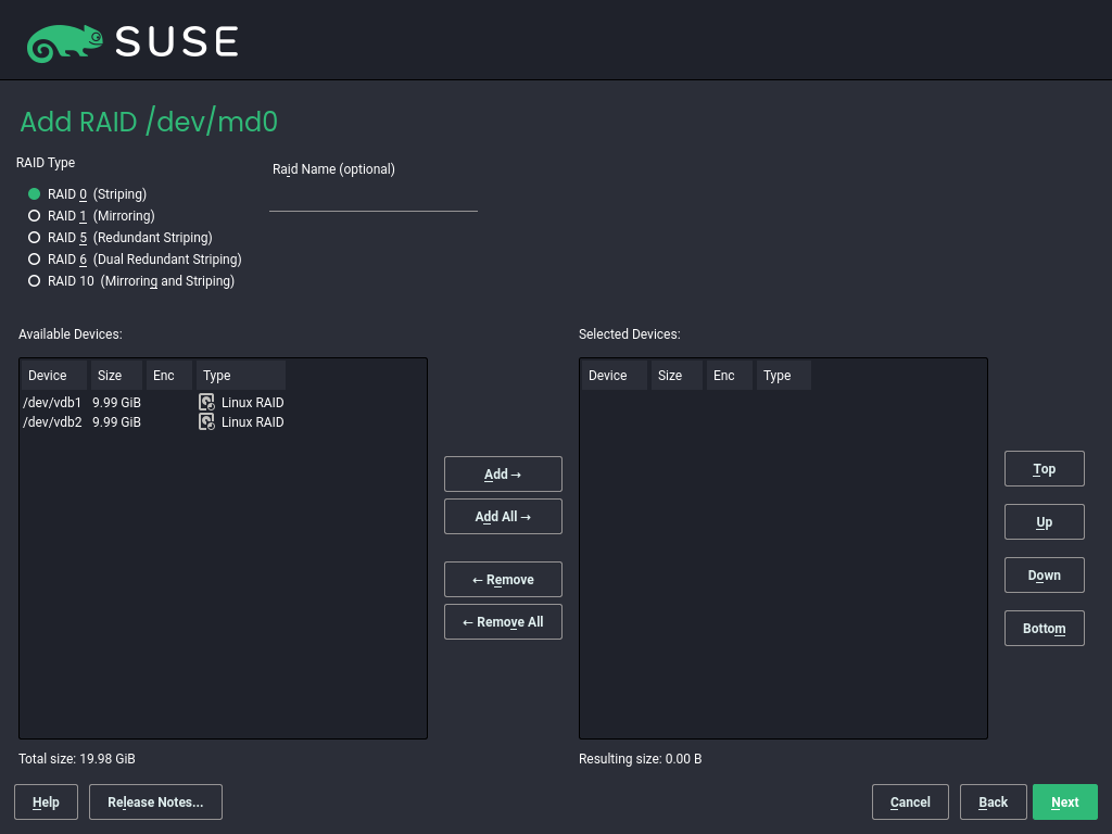 RAID partitions RAID partitions