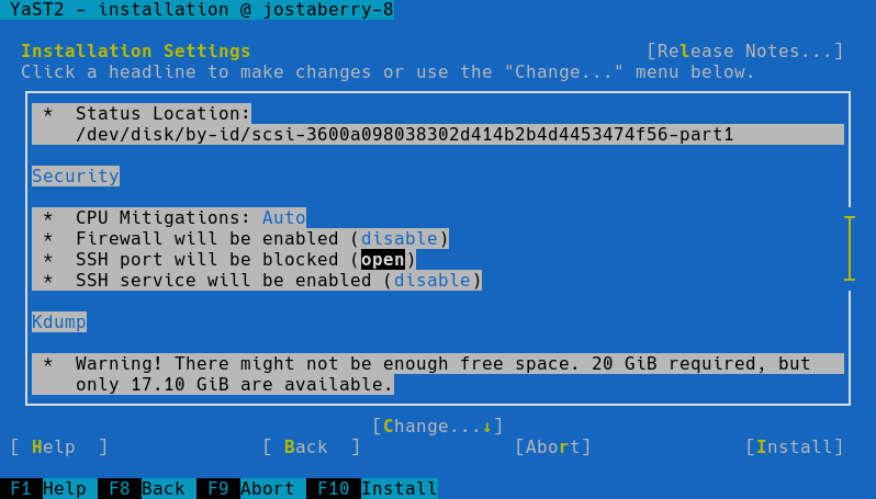Configuring SSH settings Configuring SSH settings