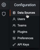 grafana sidemenu datasource