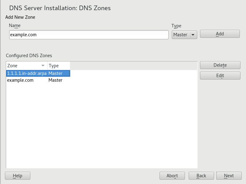 DNS Server Installation: DNS Zones