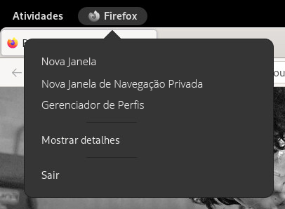 Menu Aplicativo do Firefox