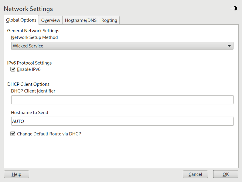 Configuring network settings
