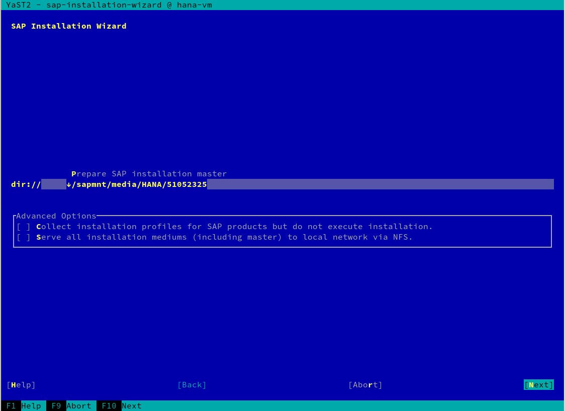 SAP Installation Wizard - Directory SAP Installation Wizard - Directory