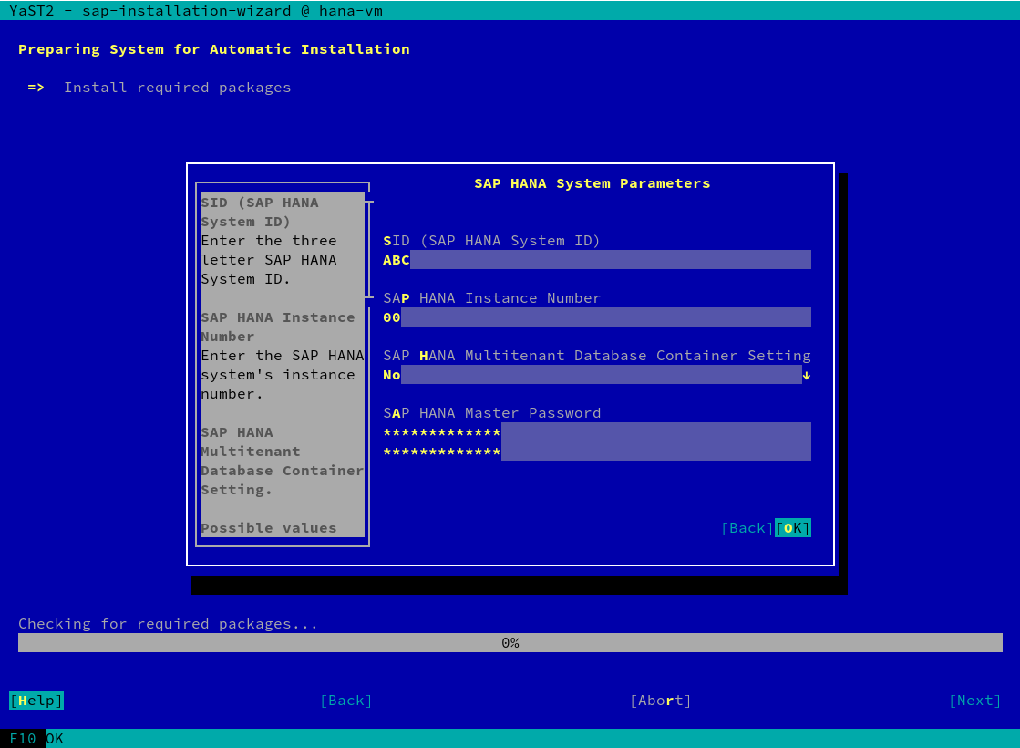 SAP Installation Wizard - System Parameters SAP Installation Wizard - System Parameters